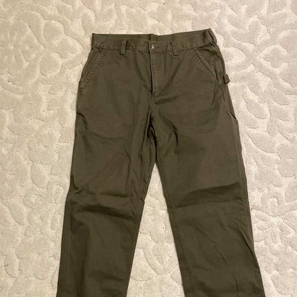 Duluth Trading carpenter pants - olive green 34x34